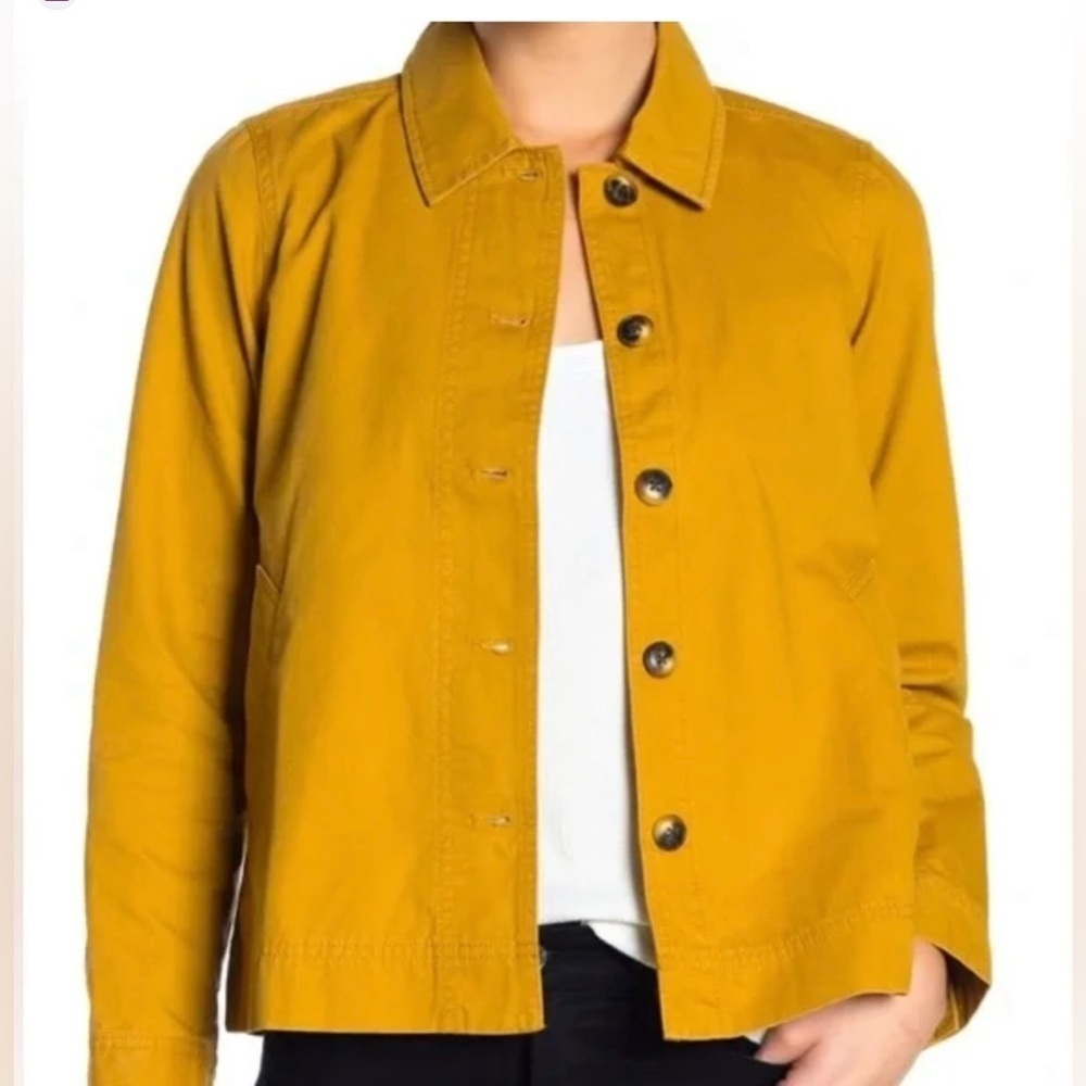 Madewell Cropped Northwood Jacket Classic Collar Size XXS